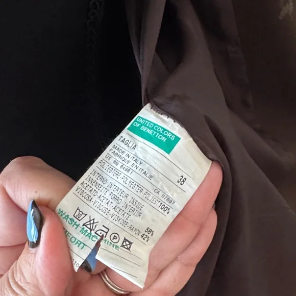 United Colors Of Benetton Dark Brown Women's Blazer - Picture 8 of 9